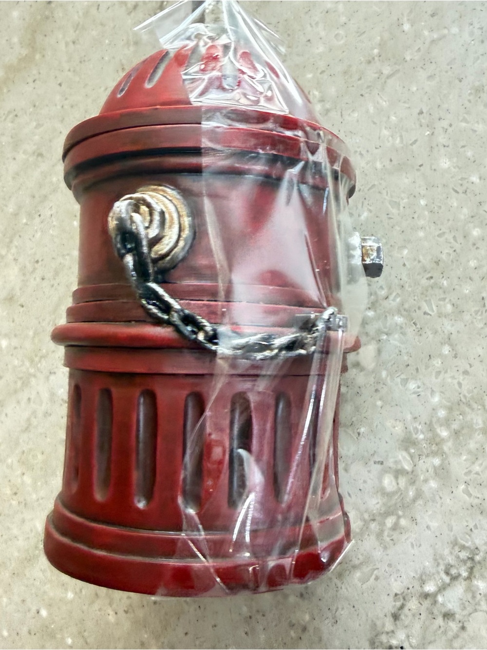Vintage 1998 Vanmark “Red Hats of Courage” Fire Hydrant Coin Bank.